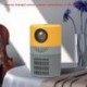 Szín: sárga szürke UK - Mini projektor 480*360 támogatás 1080P USB mini fénysugárzó telefonhoz okostelefonhoz házimozi