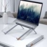 Szín: ezüst - Beépített előtét, állítható összecsukható laptop hűtőtartó alumínium ötvözet számítógép