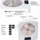 Szín: UK - BT Falra szerelhető DVD/CD lejátszó Bluetooth-kompatibilis távirányítóval Sztereó FM rádió HiFi Zene