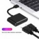 Fekete szín - HUB USB 3.0 – Dual HDMI-kompatibilis USB-adapter az adat-összehasonlításhoz, a hatások figyeléséhez