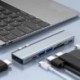 Szín: 7 az 1-ben - USB 3.1 Type-C Hub HDMI-kompatibilis adapterhez USB C hub Hub 3.0 TF SD olvasónyílással PD MacBook Pro