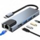 Szín: 5 az 1-ben - USB C hub Type-C 3.1 – HDMI-kompatibilis RJ45 USB PD gyorstöltő 5 az 1-ben USB-dokkoló MacBook Air Pro