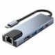 Szín: 5 az 1-ben - USB C hub Type-C 3.1 – HDMI-kompatibilis RJ45 USB PD gyorstöltő 5 az 1-ben USB-dokkoló MacBook Air Pro