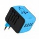 Szín: kék - 5 V-os univerzális átalakító utazási töltő tápadapter 4 USB-porttal Okostelefon gyorstöltés US UK EU AUS