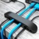 Szín: Szürke - 3db Kábelrendező Szilikon USB Kábeltekercselő Asztali Tidy Management Clips Kábeltartó tápkábelhez Date