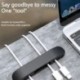 Szín: Szürke - 3db Kábelrendező Szilikon USB Kábeltekercselő Asztali Tidy Management Clips Kábeltartó tápkábelhez Date