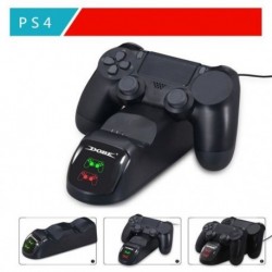 Kettős USB fogantyú, gyorstöltő dokkolóállomás állványtöltő PS4/PS4 Slim/PS4 Pro játékvezérlőhöz Gamepad