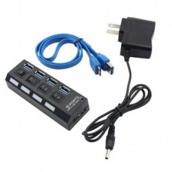 Szín: 4 portos US Plug - USB 3.0 elosztó USB elosztó 3.0 több USB elosztó 4/7 portos több bővítő Használja a
