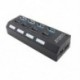 Szín: 7 portos US Plug - USB 3.0 elosztó USB elosztó 3.0 több USB elosztó 4/7 portos több bővítő Használja a