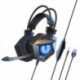 Szín: fekete és kék - SY-G15MV Gaming Headset Hang Vibrációs Headset Mikrofonnal Sztereó Basszus Zajszűrő PS4