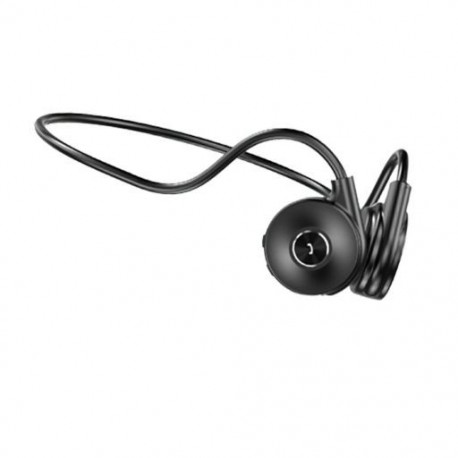 Fekete szín - True Bone Conduction fejhallgató Fone Bluetooth-kompatibilis De Ouvido Wear nyitott füles horog Könnyű súly,