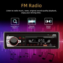 Szín: csak autórádió - Autórádió sztereó AM FM Aux bemeneti vevő Bluetooth-kompatibilis SD USB 12V Autós MP3 USB