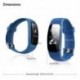 Szín: kék - Okos karkötő karkötő vízálló pulzusmérő Fitness Tracker érintőképernyő Androidhoz Ios Smartbandhoz