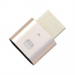 Szín: arany - HDMI-kompatibilis virtuális kijelző 4K Dummy Plug Display Cheat Virtual Plug Ultra HD Dummy emulátor adapter
