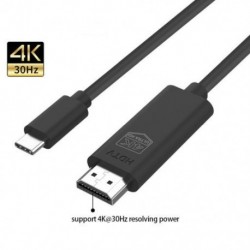 Szín: tápegység nélkül - TYPE-CUSB3.1 HDMI-kompatibilis adapterkábelhez C típusú vetítővászon 4K30Hz TV-átalakító