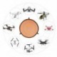 Szín: 55 cm Normál - 55/75/110 cm Gyorsan összehajtható leszállólap Univerzális FPV Drone Parkolókötény