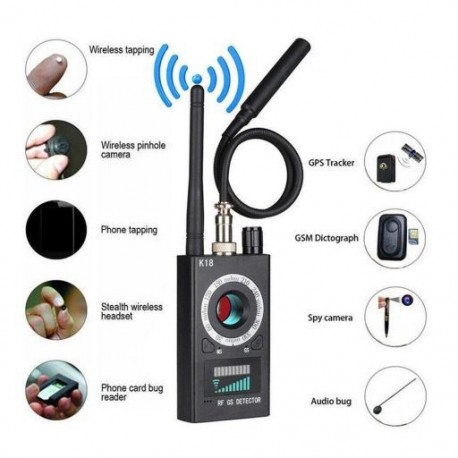 Szín: K18 US Plug - Két antenna Professzionális rádiófrekvenciás érzékelő eszköz GPS RF jel érzékelő vezeték
