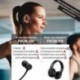 Fekete szín - Bone Conduction fejhallgató Bluetooth-kompatibilis vezeték nélküli vízálló, kényelmes viselet nyitott