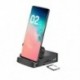 Fekete szín - 8 az 1-ben telefonállvány töltő C típusú dokkoló állomás HDMI-kompatibilis biztonsági digitális