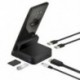 Fekete szín - 8 az 1-ben telefonállvány töltő C típusú dokkoló állomás HDMI-kompatibilis biztonsági digitális