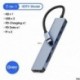 Szín: TF SD PD 7 portok - C típusú HDMI-kompatibilis USB Hét az egyben több interfész HUB Hub Hordozható fémadapter