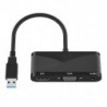 Fekete szín - 3 az 1-ben USB 3.0 – HDMI-kompatibilis VGA 3.5 Adapter Audio csatlakozóval USB 3.0 Hub Mac Air Pro Huawei