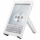 Fehér szín - UP-1S összehajtható 2 az 1-ben telefon notebook hűtő Hordozható laptop hűtőpad Tablet PC állvány tartó