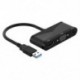 Fekete szín - USB 3.0 – HDMI-kompatibilis VGA 3,5 mm-es audioadapter-dokkolóval Macbook iPad Samsung S20 Dex Huawei P30