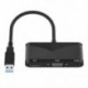 Fekete szín - USB 3.0 – HDMI-kompatibilis VGA 3,5 mm-es audioadapter-dokkolóval Macbook iPad Samsung S20 Dex Huawei P30