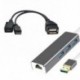 Szín: USB 3.0 FEKETE - 3 USB HUB LAN Ethernet adapter   OTG USB-kábel Fire Stick 2ND GEN vagy Fire TV3 TV Stick 1080P (full