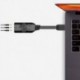Fekete szín - OUTAD külső USB hangkártya sztereó mikrofon hangszóró fejhallgató audio jack 3,5 mm-es kábeladapter