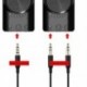 Fekete szín - OUTAD külső USB hangkártya sztereó mikrofon hangszóró fejhallgató audio jack 3,5 mm-es kábeladapter