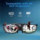 Fekete szín - DLP Link 3D szemüvegek Active Shutter szemüveg újratölthető szemüvegek kör alakú szemüvegek DLP 3D