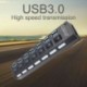 Szín: 7 portos USA-val - USB Hub 3.0 Hub USB 3 0 Multi USB Splitter USB 3 Hab Használja Tápadapter USB 2.0 Hub 4/7 port