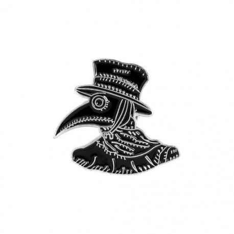 Fém színe: XZ1573 - A Plague Doctor maszk Zománc Pin Csőrmaszk kitűző bross Lapel pin Denim Jeans ingtáska Gótikus