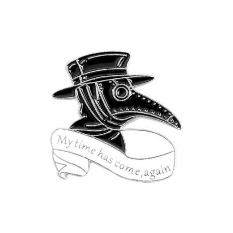 Fém színe: XZ2881 - A Plague Doctor maszk Zománc Pin Csőrmaszk kitűző bross Lapel pin Denim Jeans ingtáska Gótikus