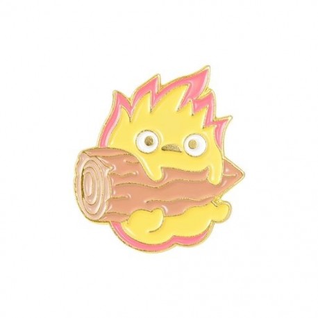 Fém színe: XZ2661 - 10 DB / LOT Calcifer Zománc Pin Egyedi Fire Elf japán anime brossok Anime bross hajtóka jelvény