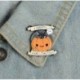 Fém színe: XZ2343 - Happy Halloween Zománctű Egyedi Coffee Moon Ghost Sütőtök Esernyő Bross Hátizsák Ruházat Féktű