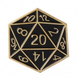 Fém színe: XZ2050 - DnD Dungeon Master Dungeon és Dragon Zománcozott tű ötvözet bross csomag ruha hajtóka tű D20