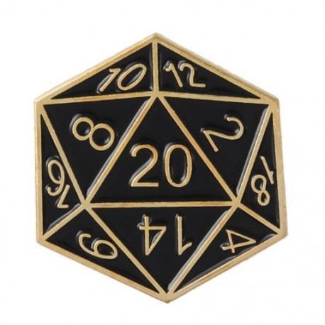 Fém színe: XZ2050 - DnD Dungeon Master Dungeon és Dragon Zománcozott tű ötvözet bross csomag ruha hajtóka tű D20