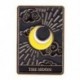 Fém színe: XZ5243 - Punk stílusú Tarot sorozat Bross Hold Nap Csillag Bross Koponya Festék Halloween Ruházat
