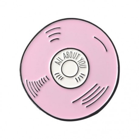 Fém színe: XZ1918 - Punk Zene Lovers Zománc Pin Jó hangulatú kazetta DJ Vinyl Record Player kitűző bross Lapel pin Farmer