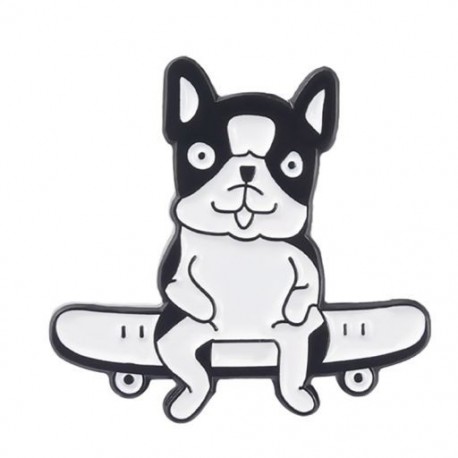 Fém színe: XZ5602 - Shiba Inu bross macska melltű kutya melltű kutya gördeszka melltű macska gördeszka bross pár bross