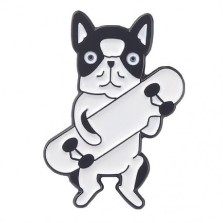 Fém színe: XZ5604 - Shiba Inu bross macska melltű kutya melltű kutya gördeszka melltű macska gördeszka bross pár bross