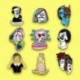 Fém színe: CC072 - Lány Női Bross Maszk Killer Jason,PIZZA KIRÁLYNŐ,Poecasso,Sok szem Lány space Blue Alien Woman Zománc