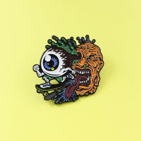 Fém színe: CC926 - Új Eyeball Monsters Corpse Bross Venom Eyeball Eye Explosicum Hosszú nyelv Korcsolya Holttest Férfi