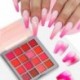 Szín: 04 - 16 szín Tömör púder Nail Art színátmenetes pigment portükör króm körömcsillám UV gél lakk