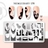 Szín: NICOLE NAPLÓ-278 - NICOLE NAPLÓ French Line Geometry körömbélyegző lemezek rozsdamentes acél csillag szív virág