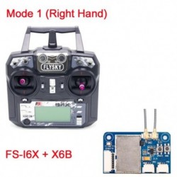 Szín: Mode1 i6x X6B-vel - Eredeti Flysky FS-i6X 10CH 2,4GHz AFHDS 2A RC adó FS-iA6B FS-iA10B FS-X6B FS-A8S vevővel Rc