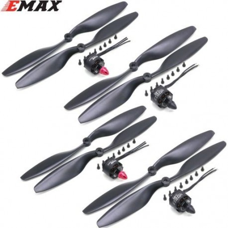 Szín: 2 CW 2 CCW - 4 készlet/tétel EMAX hűtés MT2212 II 900KV CW CCW kefe nélküli motor 1045 propellerrel RC